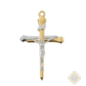 Gold over Sterling Silver Crucifix Pendant