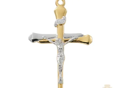 Gold over Sterling Silver Crucifix Pendant