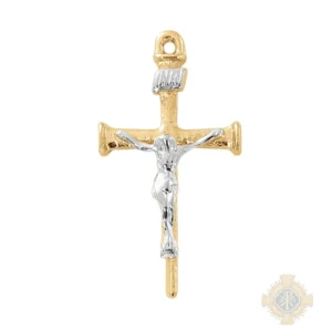 Gold over Sterling Silver Crucifix Pendant