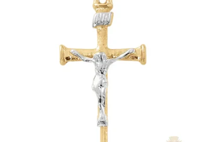 Gold over Sterling Silver Crucifix Pendant