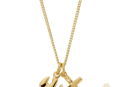 Gold over Sterling Silver Holy Spirit Cross