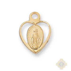 Gold over Sterling Silver Miraculous Medal Pendant