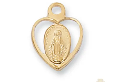 Gold over Sterling Silver Miraculous Medal Pendant