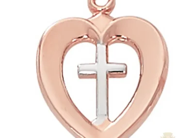 Rose Gold over Sterling Silver Cross