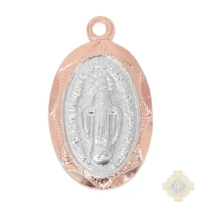 Rose Gold over Sterling Silver Miraculous Medal Pendant
