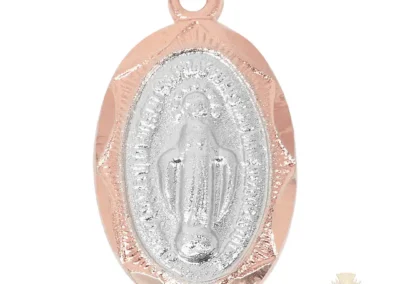 Rose Gold over Sterling Silver Miraculous Medal Pendant