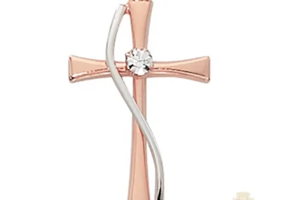 Rose Gold over Sterling Silver Cross