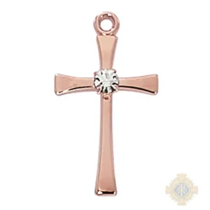 Rose Gold over Sterling Silver Cross