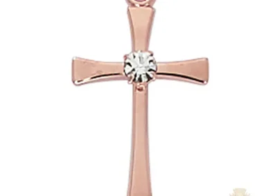 Rose Gold over Sterling Silver Cross