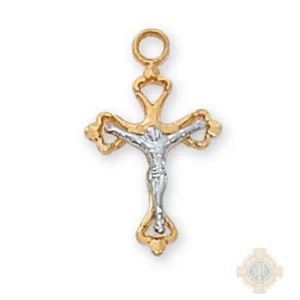 Gold over Sterling Silver Crucifix Pendant