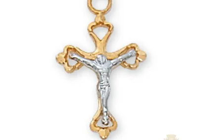 Gold over Sterling Silver Crucifix Pendant