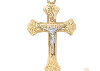 Gold over Sterling Silver Crucifix Pendant