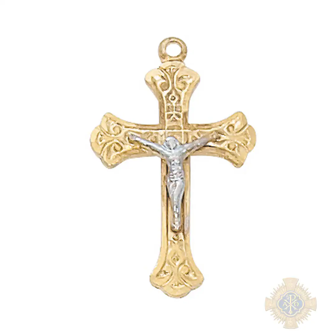Gold over Sterling Silver Crucifix Pendant Gold over Sterling Silver Crucifix Pendant