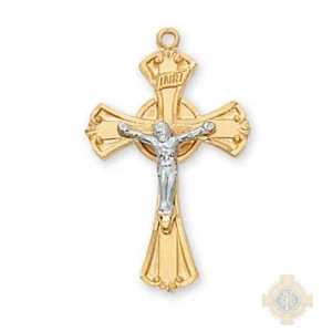 Gold over Sterling Silver Crucifix Pendant