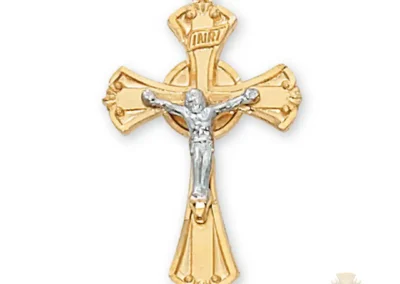 Gold over Sterling Silver Crucifix Pendant