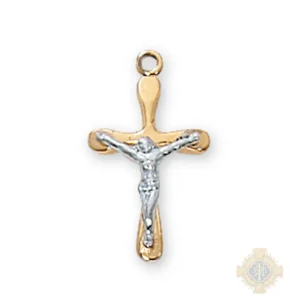 Gold over Sterling Silver Crucifix Pendant