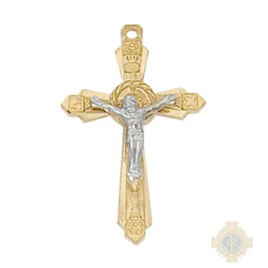 Gold over Sterling Silver Crucifix Pendant