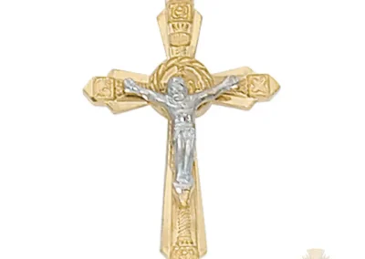 Gold over Sterling Silver Crucifix Pendant