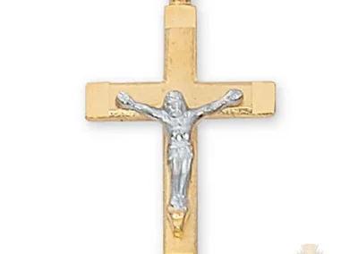 Gold over Sterling Silver Crucifix Pendant