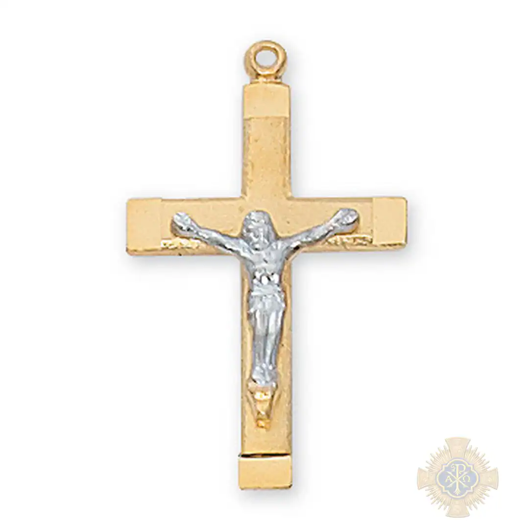 Gold over Sterling Silver Crucifix Pendant Gold over Sterling Silver Crucifix Pendant