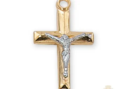 Gold over Sterling Silver Crucifix Pendant