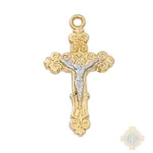 Gold over Sterling Silver Crucifix Pendant