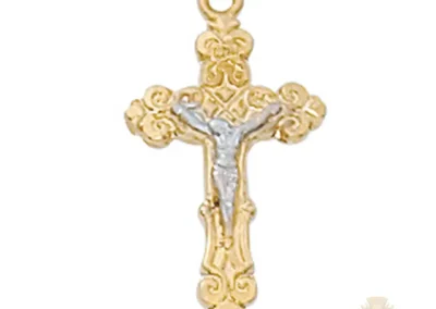 Gold over Sterling Silver Crucifix Pendant