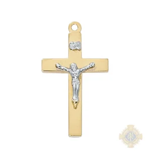 Gold over Sterling Silver Crucifix Pendant