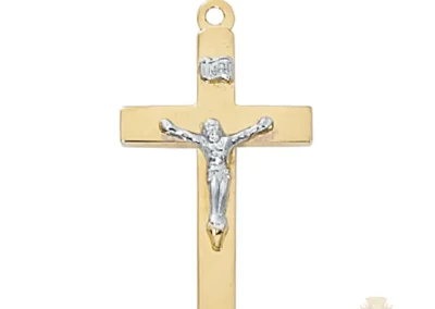 Gold over Sterling Silver Crucifix Pendant