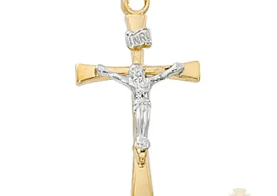 Gold over Sterling Silver Crucifix Pendant