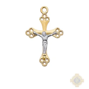 Gold over Sterling Silver Crucifix Pendant