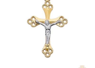 Gold over Sterling Silver Crucifix Pendant