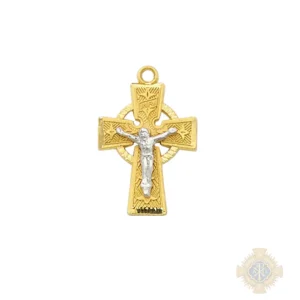 Gold over Sterling Silver Crucifix Pendant