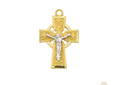 Gold over Sterling Silver Crucifix Pendant