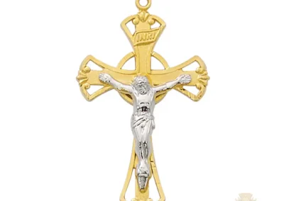 Gold over Sterling Silver Crucifix Pendant