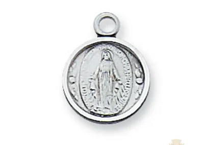 Sterling Silver Miraculous Medal Pendant