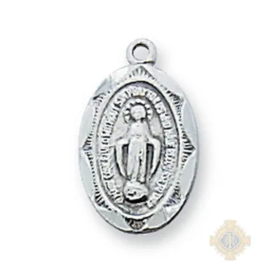 Sterling Silver Miraculous Medal Pendant