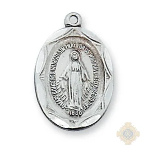 Sterling Silver Miraculous Medal Pendant