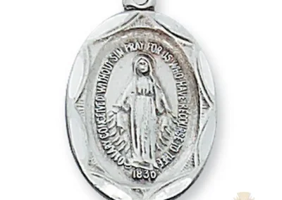 Sterling Silver Miraculous Medal Pendant