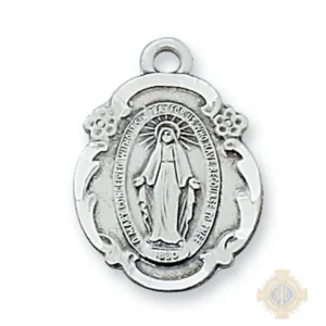 Sterling Silver Miraculous Medal Pendant