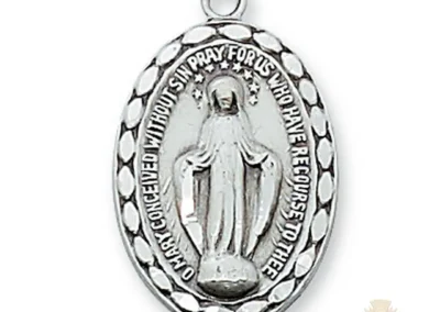 Sterling Silver Miraculous Medal Pendant
