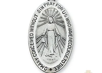 Sterling Silver Miraculous Medal Pendant