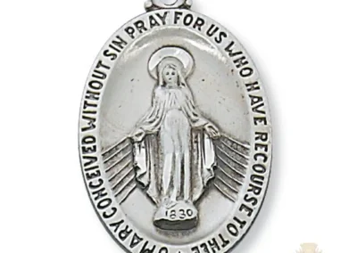 Sterling Silver Miraculous Medal Pendant