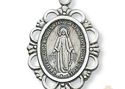 Sterling Silver Miraculous Medal Pendant