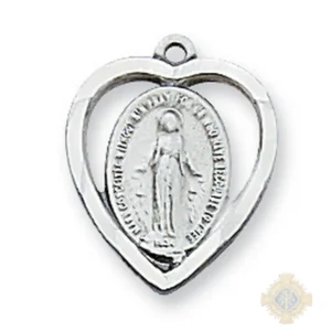 Sterling Silver Miraculous Medal Pendant