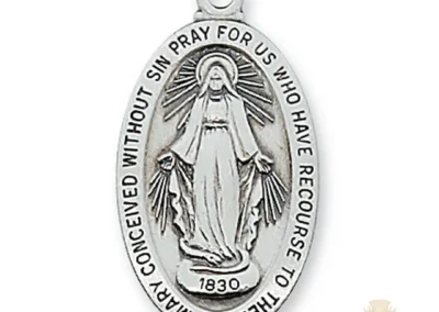 Sterling Silver Miraculous Medal Pendant