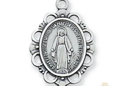 Sterling Silver Miraculous Medal Pendant