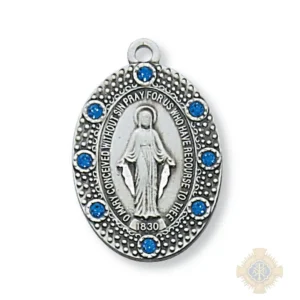 Sterling Silver Miraculous Medal Pendant