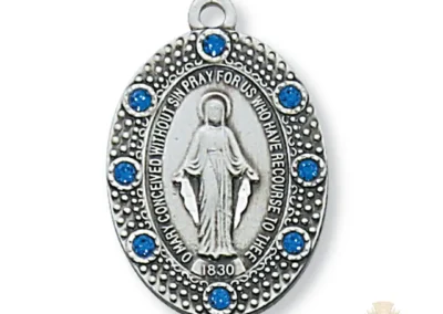 Sterling Silver Miraculous Medal Pendant