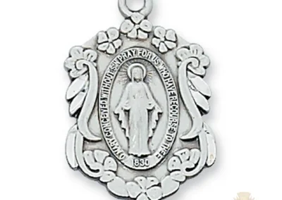 Sterling Silver Miraculous Medal Pendant